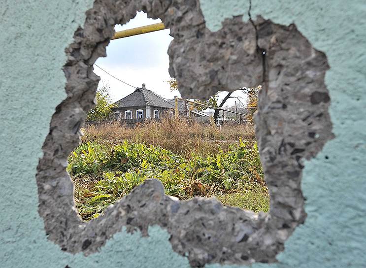 Последствия боевых действий в поселке Пески