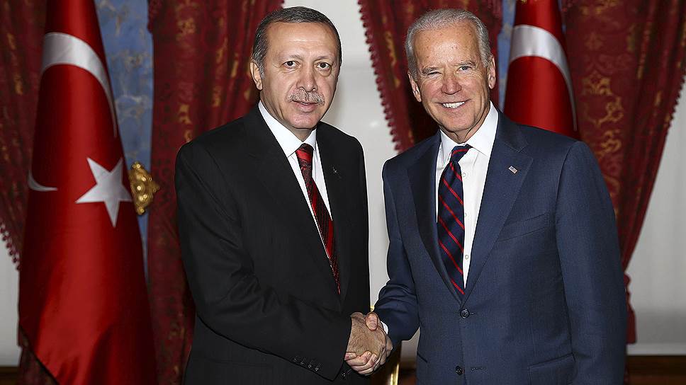 Президент Турции Реджеп Тайип Эрдоган и вице-президент США Джо Байден 