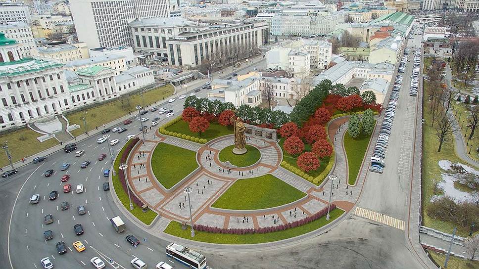 На благоустройство территории вокруг Кремля, в том числе места установки памятника, Москва потратит более 2,6 млрд руб.