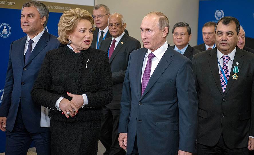 Межпарламентский союз встретил Владимира Путина в своем максимально полном составе