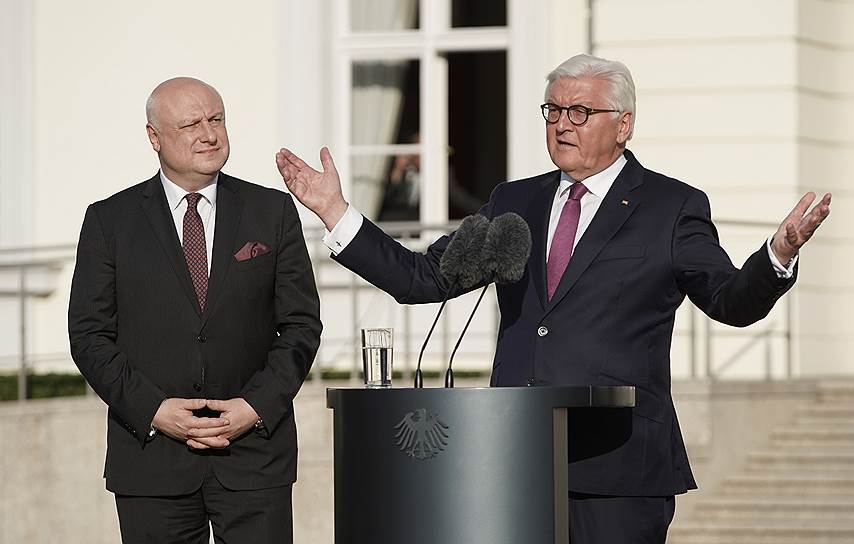 Президент ПА ОБСЕ Георгий Церетели (слева) и президент Германии Франк-Вальтер Штайнмайер
