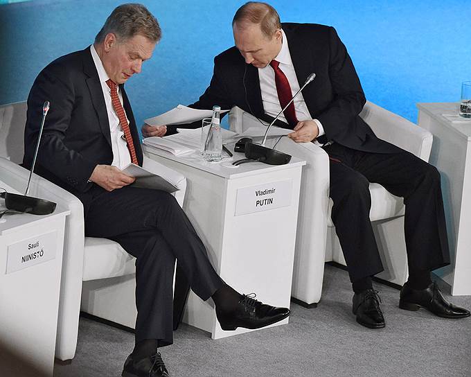 Президент Финляндии Саули Ниинистё и президент России Владимир Путин 
