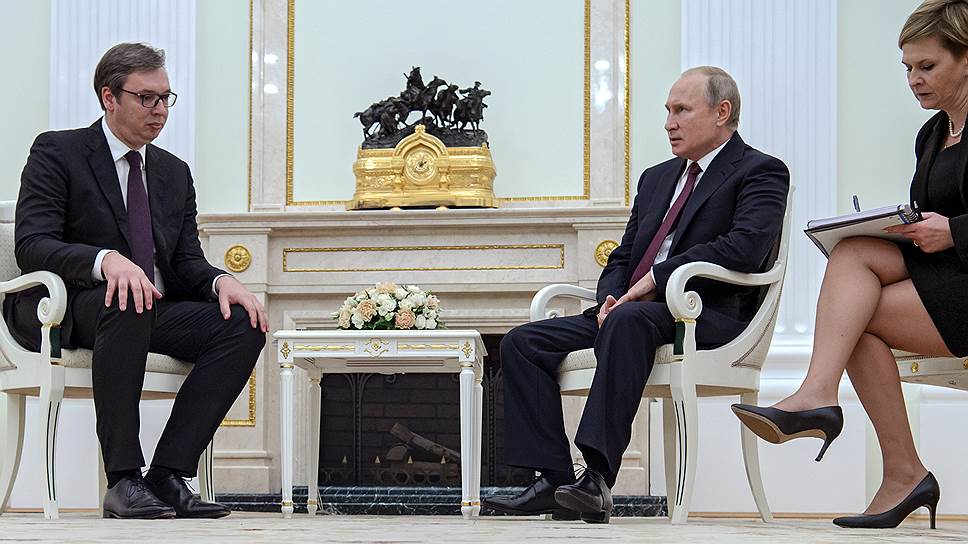 Как президент России Владимир Путин принял в Москве президента Сербии Александра Вучича