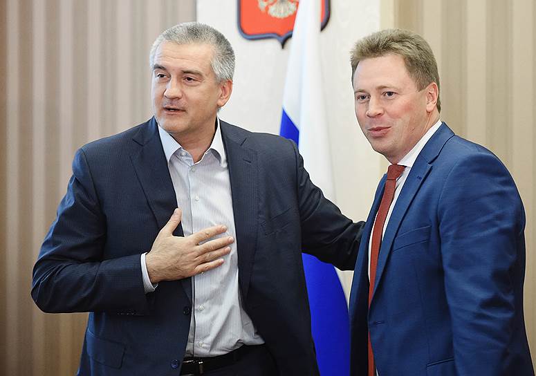 Глава республики Крым Сергей Аксенов и губернатор Севастополя Дмитрий Овсянников 