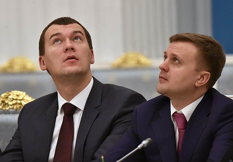 Депутаты Госдумы от ЛДПР Михаил Дегтярев (слева) и Алексей Диденко