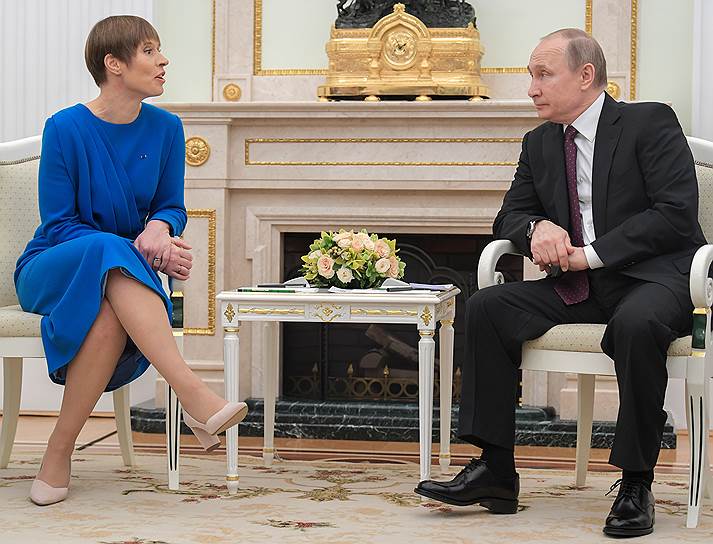 На встрече с президентом России президент Эстонии была добра и весела и чуть менее сверх меры откровенна