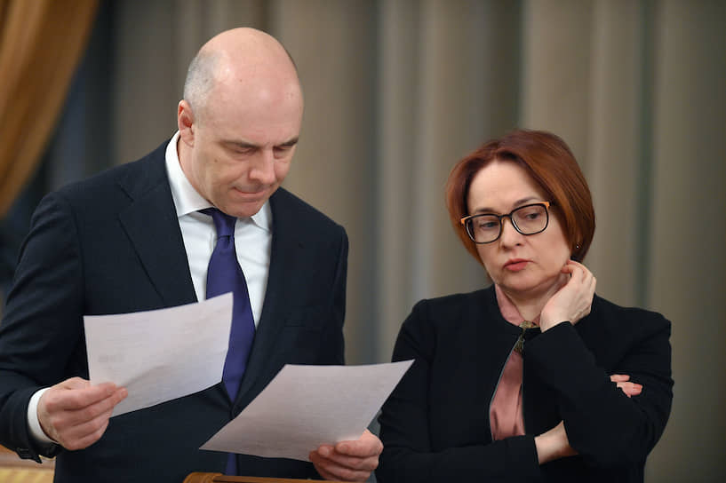 Министр финансов России Антон Силуанов и председатель ЦБ Эльвира Набиуллина