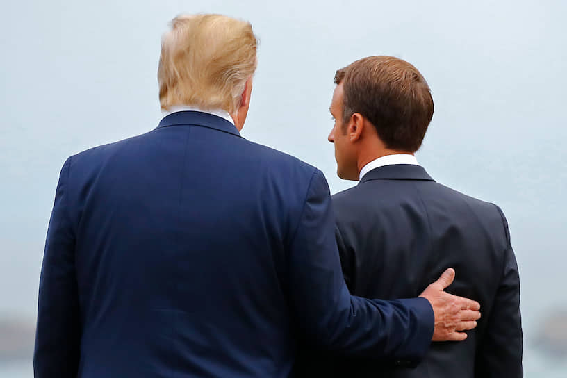 Встреча Дональда Трампа (слева) с президентом Франции Эмманюэлем Макроном прошла на удивление мирно, несмотря на их взаимные выпады накануне саммита 