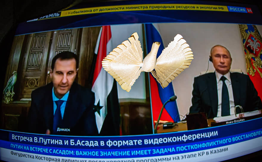 Башар Асад, Владимир Путин и птица Сирии завтрашнего дня