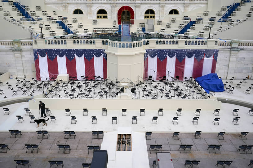 Приготовления к инаугурации Джо Байдена в Капитолии