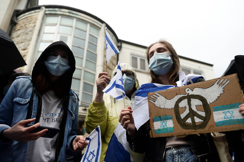 Митинг в поддержку израильтян в Брюсселе