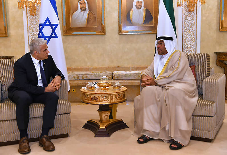 Глава МИД Израиля Яир Лапид и государственный министр ОАЭ Ахмед Али ас-Сайег сошлись в том, что с соседями надо жить 
