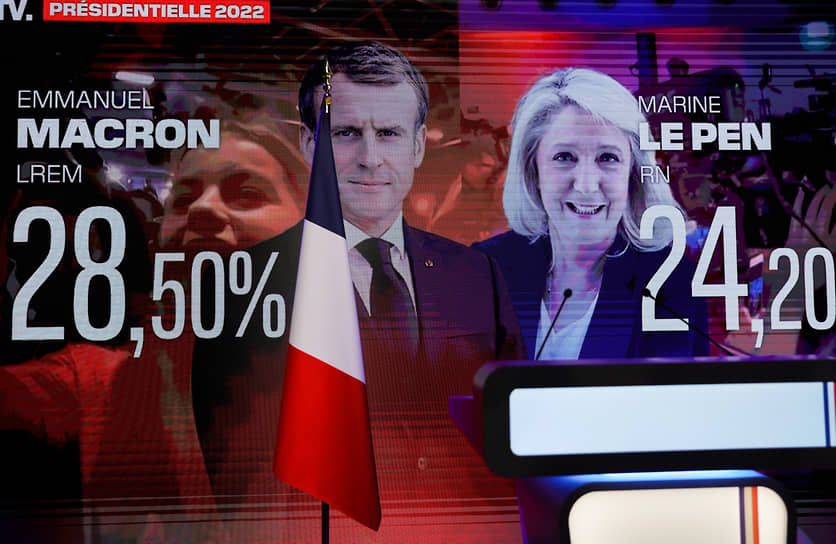 Предварительные итоги первого тура выборов президента Франции 