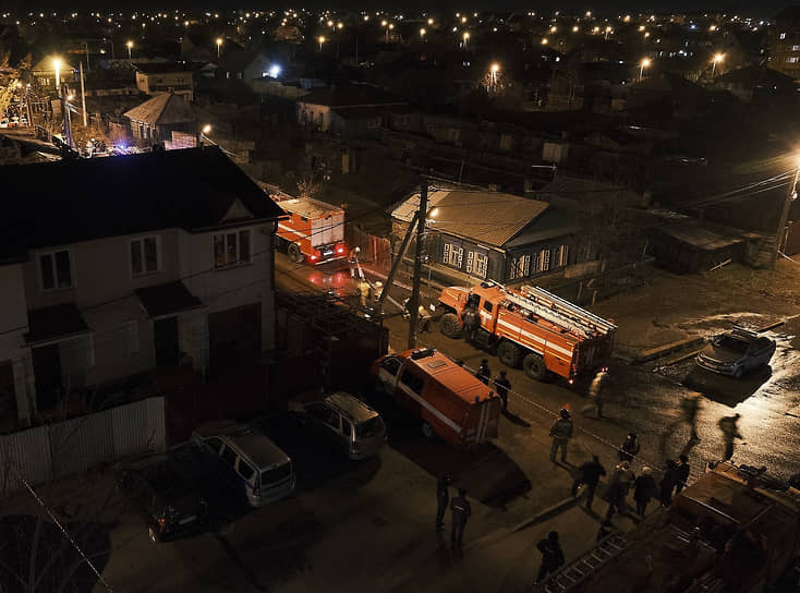 Последствия падения самолета в Иркутске
