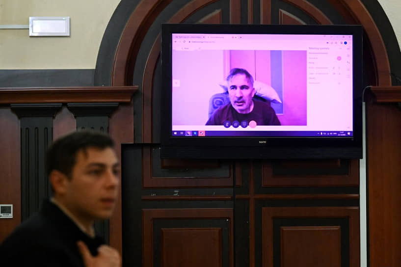 Экс-президент Грузии Михаил Саакашвили, видеомост из клиники Vivamedi