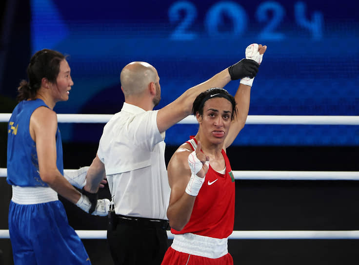 Боксерша Иман Хелиф на Олимпиаде в Париже, 9 августа 2024 года