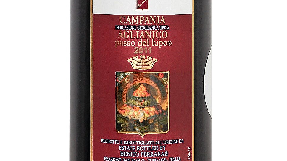 Benito Ferrara Aglianico Campania Passo del Lupo 2011