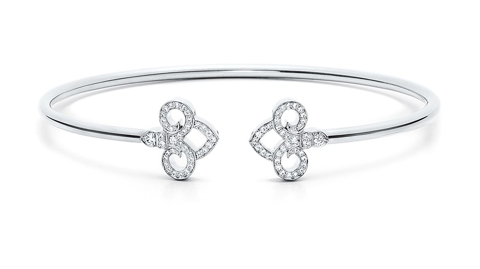 Браслет Fleur de Lys из белого золота с бриллиантами, Tiffany &amp; Co
