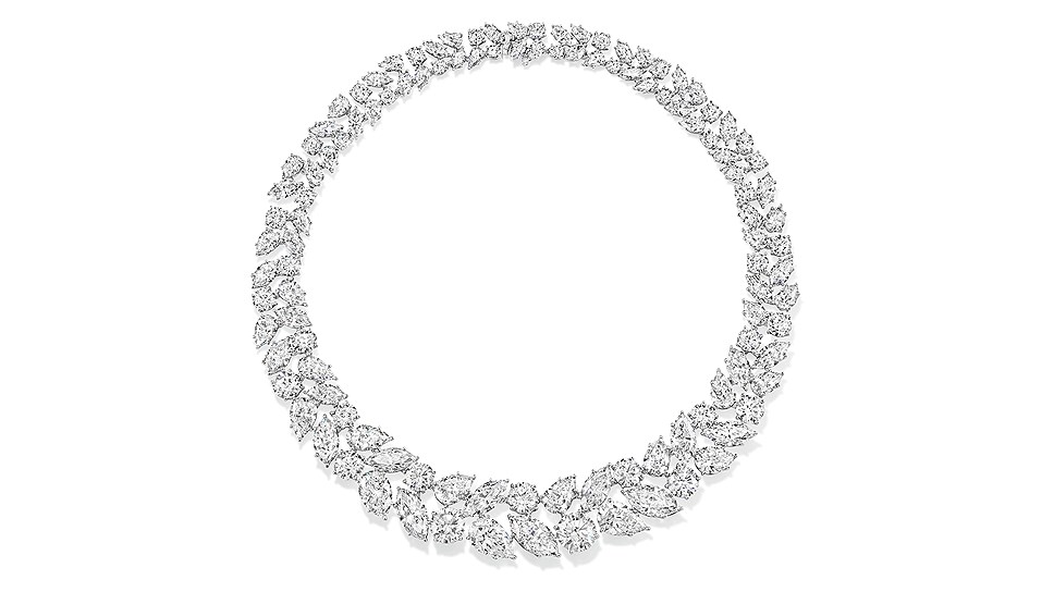 Колье Winston Cluster из платины с бриллиантами, Harry Winston
