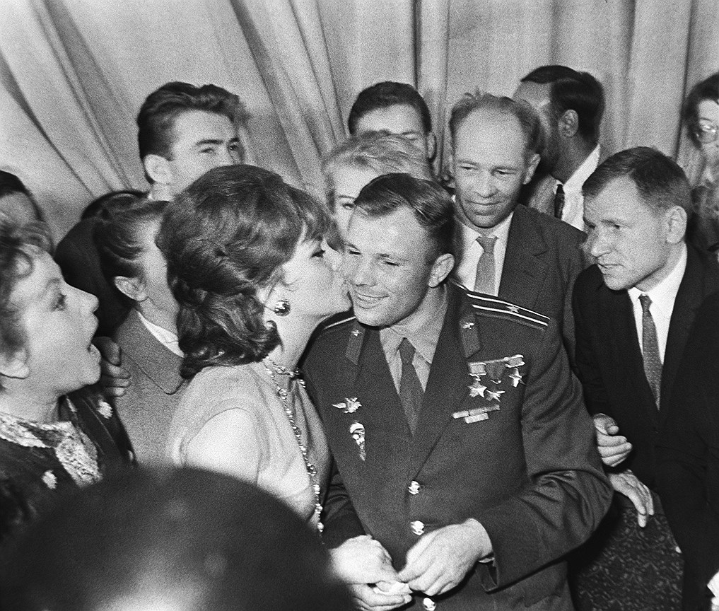 Джина Лоллобриджида и Юрий Гагарин, 1961 год