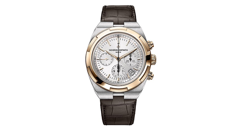 Часы Overseas Chronograph из стали и желтого золота, Vacheron Constantin

