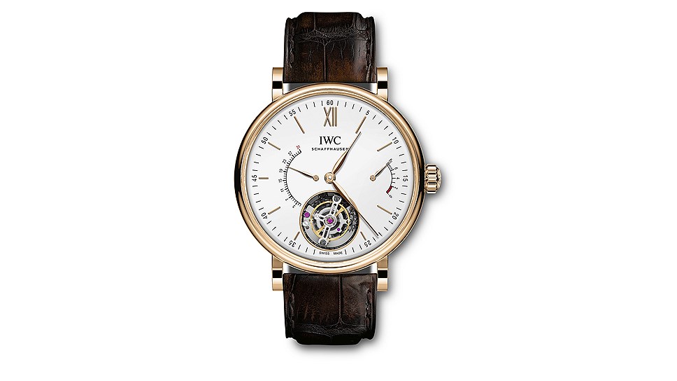 Часы Portofino Tourbillon Retrograde из розового золота, IWC
