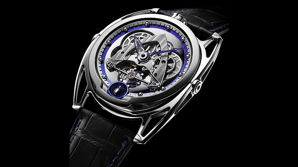 Часы DB28 Steel Wheels, платина, титан, механизм с ручным подзаводом, DeBethune