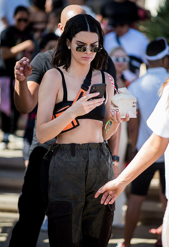 Американская топ-модель Кендалл Дженнер на фестивале Coachella