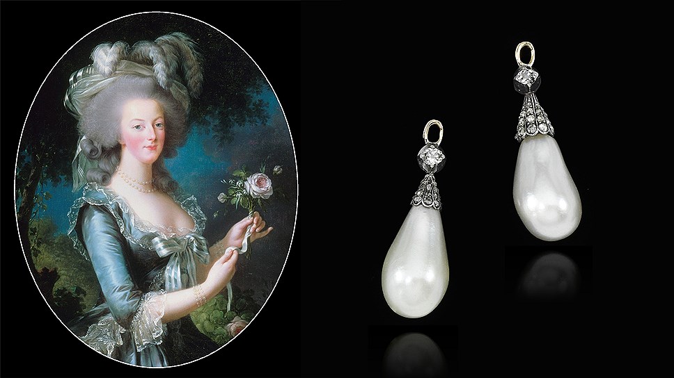 Мария-Антуанетта. Серьги с бриллиантами и натуральными жемчужинами. Эстимейт $30–50 тыс.


