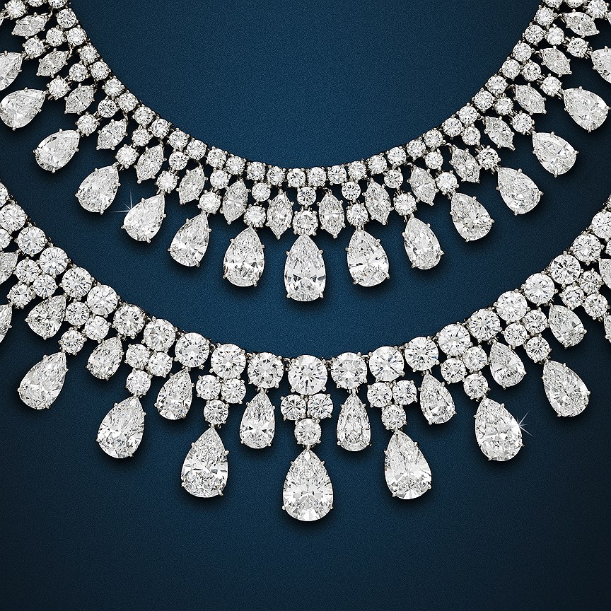 Bonhams Fine Jewelry: Katherine Szoke Domyan Collection, два бриллиантовых колье, Harry Winston, эстимейт $250,000-350,000 и $350,000-550,000
