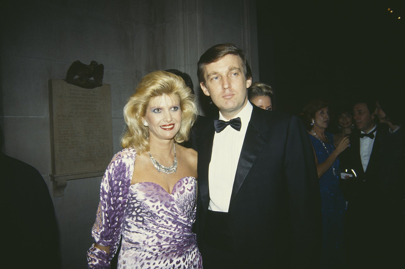 Ивана и Дональд Трамп на балу Met Gala, 1985 год