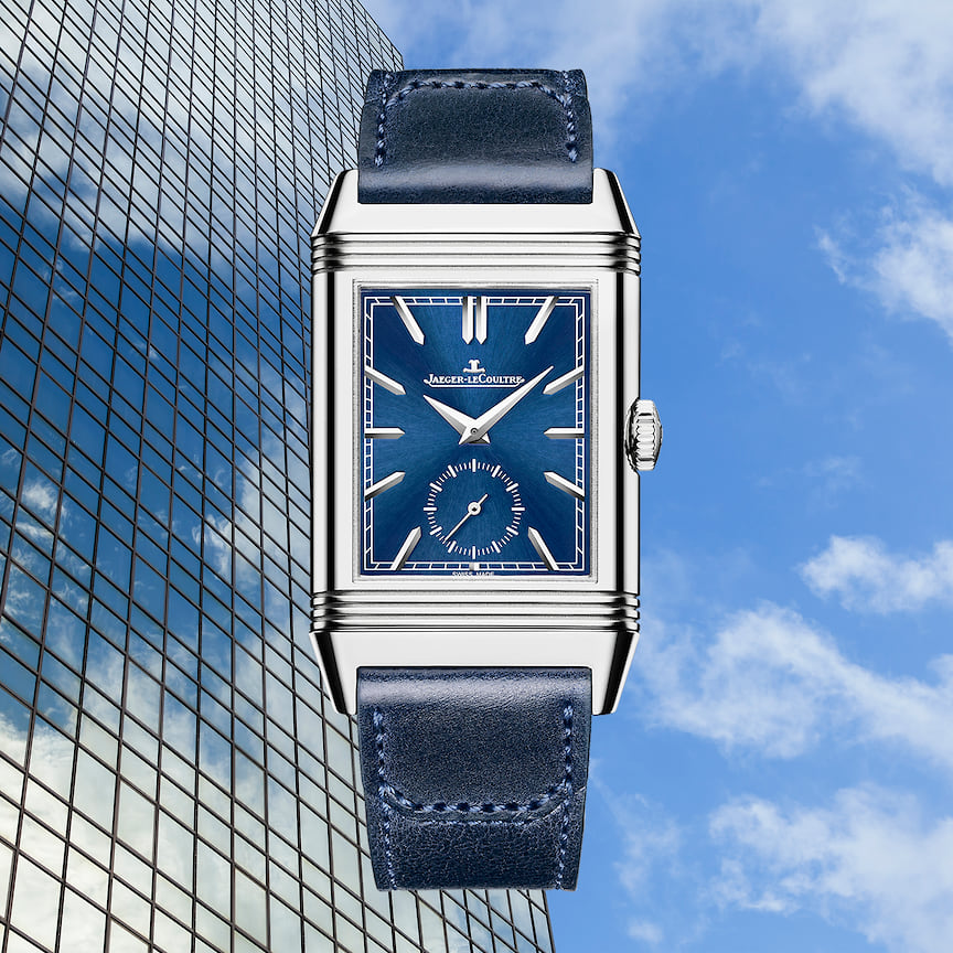 Jaeger-LeCoultre, часы Reverso Tribute Small Seconds, 45,6 х 27,4 мм, сталь, механизм с автоматическим подзаводом