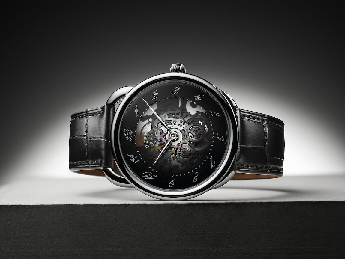 Hermes, часы Arceau Squelette, 40 мм, сталь, механизм с автоматическим подзаводом