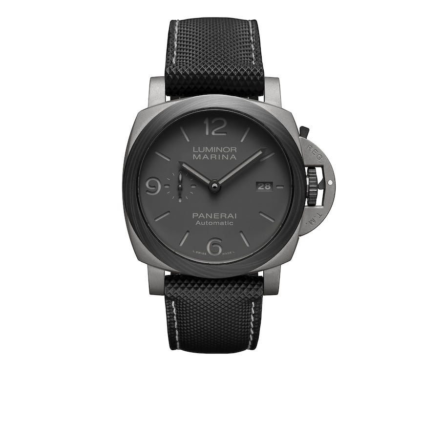 Panerai, часы Luminor DMLS, 44 мм, титан DMLS, механизм с автоматическим подзаводом, запас хода 3 дня