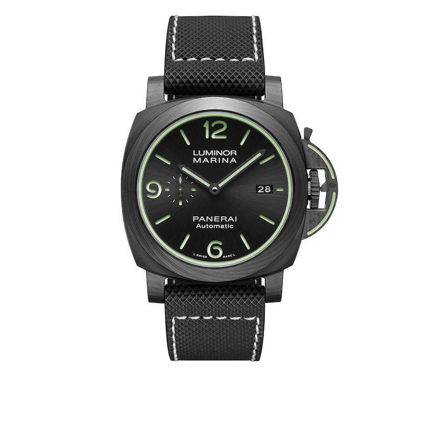 Panerai, часы Luminor Marina Fibratech, 44 мм, материал Fibratech, механизм с автоматическим подзаводом, запас хода 3 дня