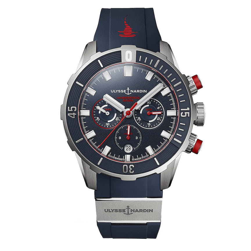 Ulysse Nardin, часы Diver Chronograph, 44 мм, титан, механизм с автоматическим подзаводом