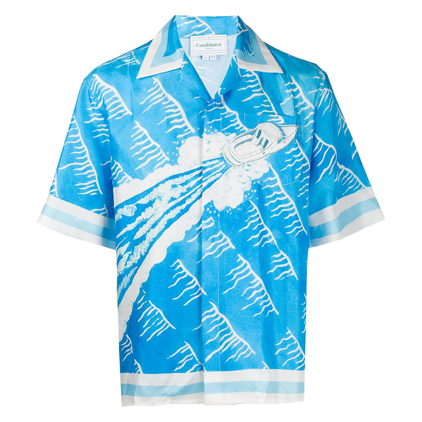 Casablanca, рубашка с короткими рукавами и принтом, 35 113 руб, farfetch.com