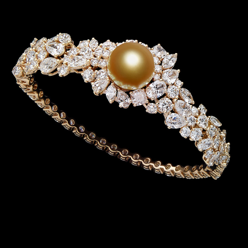 Dior Joaillerie, браслет Tie &amp; Dior, желтое золото, жемчуг, бриллианты