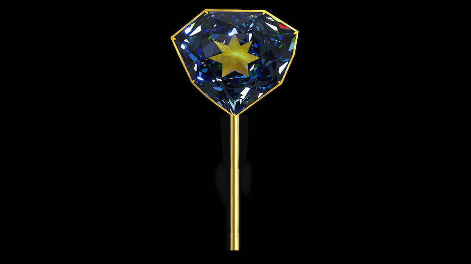 Точное воссоздание большого синего бриллианта Людовика XIV, кубический цирконий