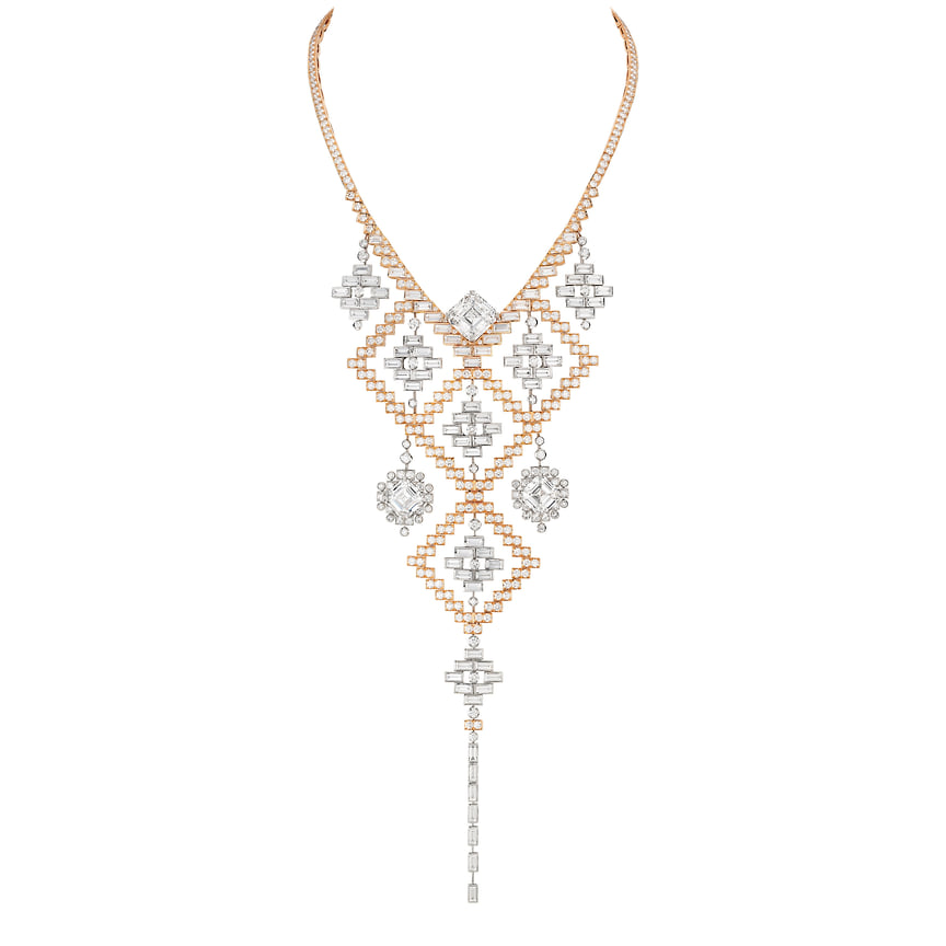 Chanel High Jewelry, колье Eblouissante, белое и розовое золото, бриллианты