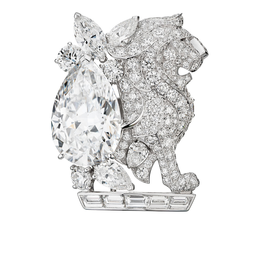 Chanel High Jewelry, кольцо Lion Secret, белое золото, бриллианты