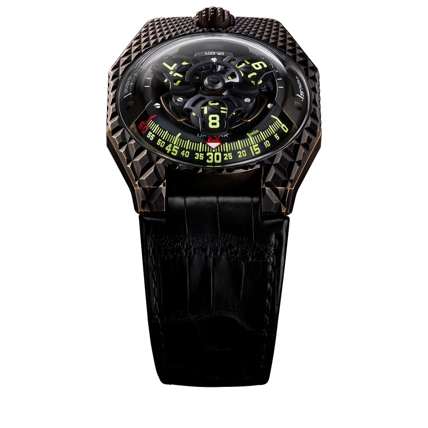 Urwerk, часы UR-100V T-Rex, 41 мм, титан, бронза, механизм с автоматическим подзаводом