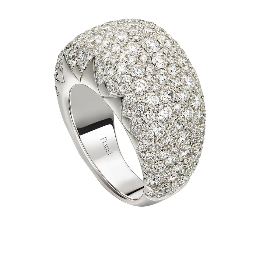 Piaget, кольцо Sunlight, белое золото, бриллианты