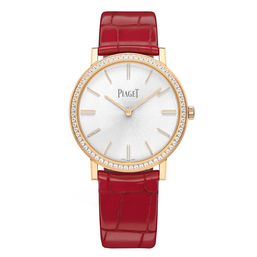 Piaget, часы Altiplano Origin, 35 мм, розовое золото, бриллианты, механизм с автоматическим подзаводом
