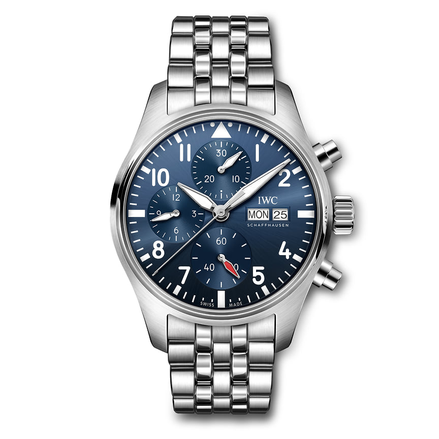 IWC, часы Pilot’s Watch Chronograph, 41 мм, сталь, механизм с автоматическим подзаводом