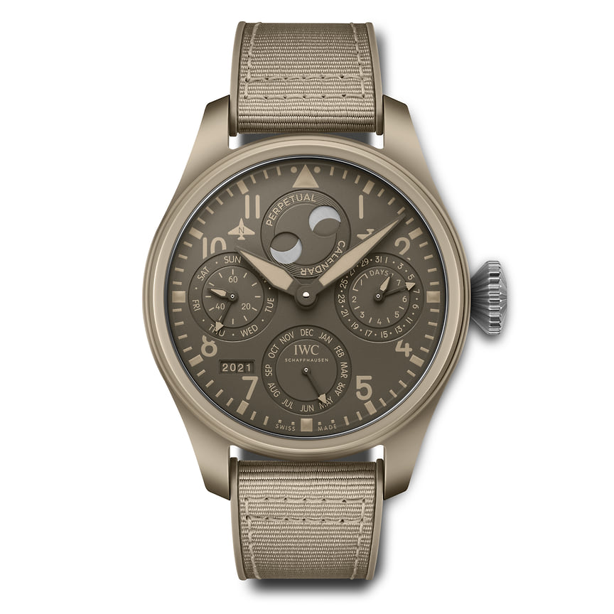 IWC, часы Big Pilot’s Watch Perpetual Calendar Top Gun Edition «Mojave Desert», 46 мм, керамика, титан, механизм с автоматическим подзаводом