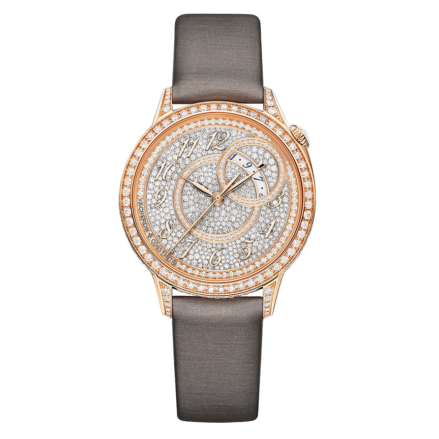Vacheron Constantin, часы Egerie, 35 мм, розовое золото, бриллианты, механизм с автоматическим подзаводом