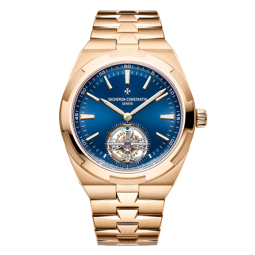 Vacheron Constantin, часы Overseas Tourbillon, 42,5 мм, розовое золото, механизм с автоматическим подзаводом