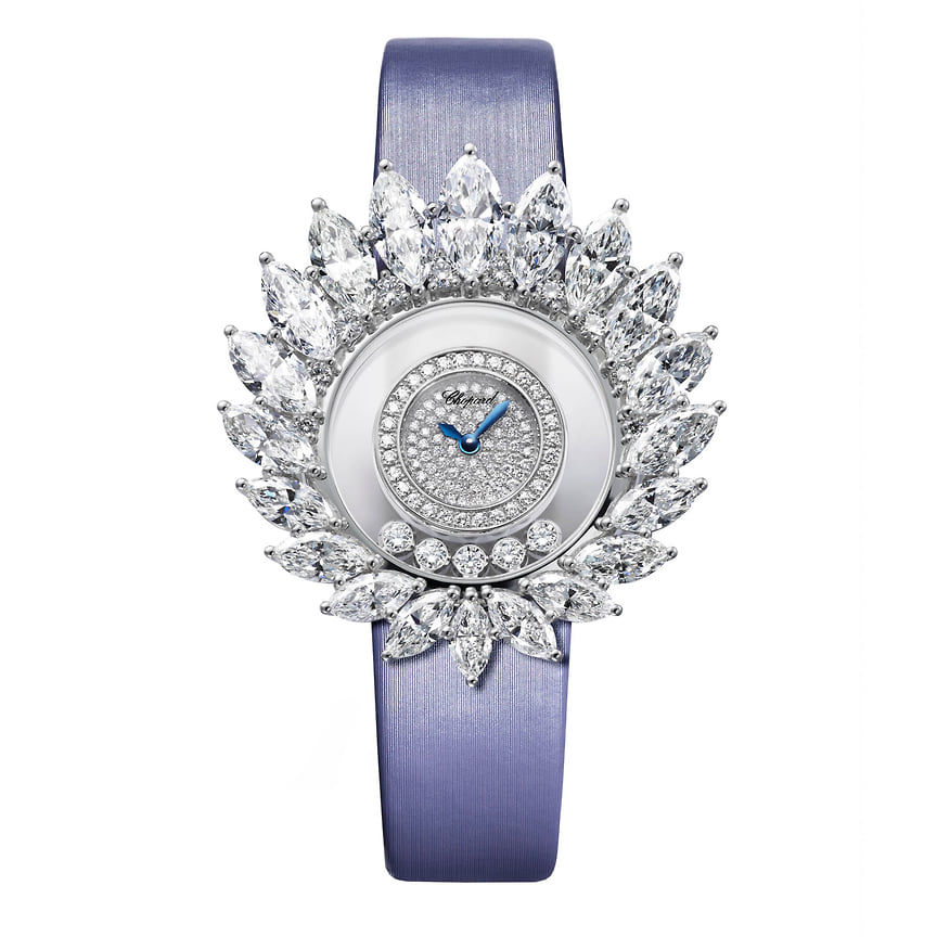 Chopard, часы Haute Joaillerie, белое золото, бриллианты, кварцевый механизм