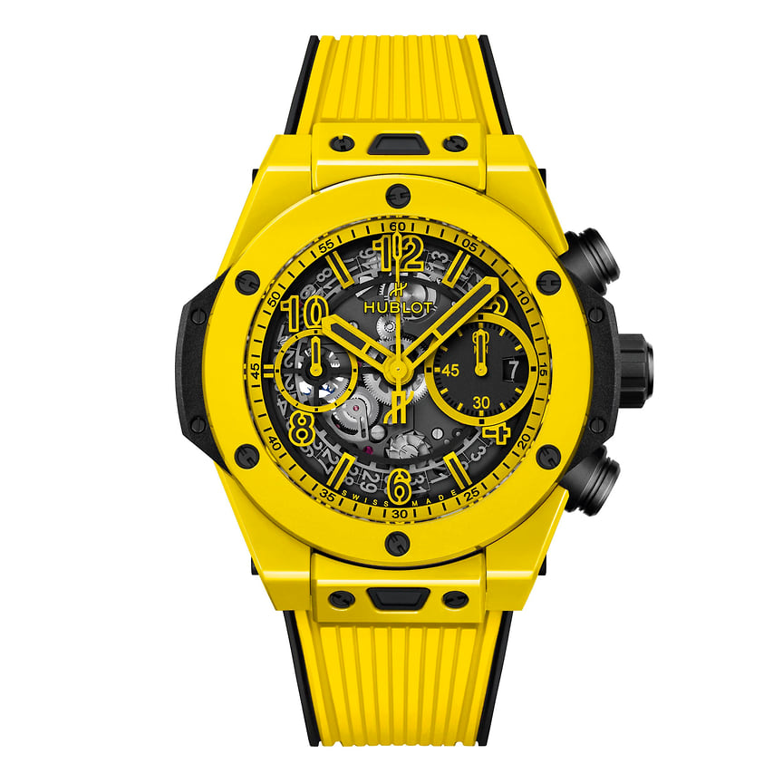 Hublot, часы Big Bang Unico Yellow Magic, 42 мм, желтая керамика, механизм с автоматическим подзаводом
